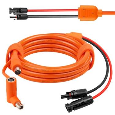 Imagem de MOOKEERF Cabo de extensão de carga solar para CC de 8 mm, 12 AWG + 14 AWG com conector de painel solar para DC7909/8020 para Anker, GZ Yeti, BLUETT, estação de energia portátil Jackery, gerador solar
