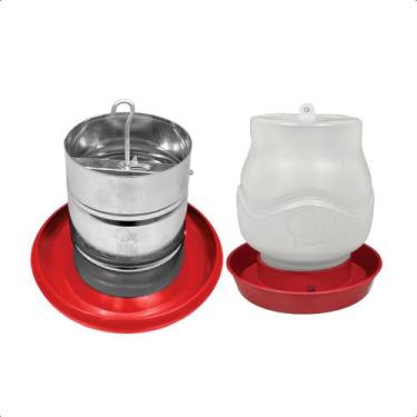 Imagem de Kit Comedouro Tubular 3kg e Bebedouro Rosca 1,25L Para Aves - AVIPET