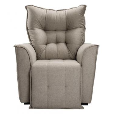 Imagem de Poltrona Do Papai Reclinável King Linho Shop Das Cabeceiras Carvalho