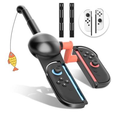 Imagem de GLDRAM Fishing Rod Grip Controller for Switch 2 Joycon