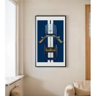 Imagem de iCUANUTY Moldura De Parede Para Exibição Ford Mustang, Especialista Em Lego Creator - Entusiastas Presentes, Suporte Compatível Com O Conjunto Construção 10265 (Sem Modelo)