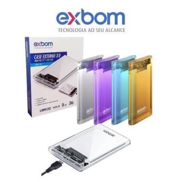 Imagem de Case Externo Exbom 3.0 para HD/SSD 2.5 Transparente/Colorido CGHD35 SA