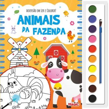 Imagem de Livro - Diversão em Ler e Colorir - Animais da fazenda