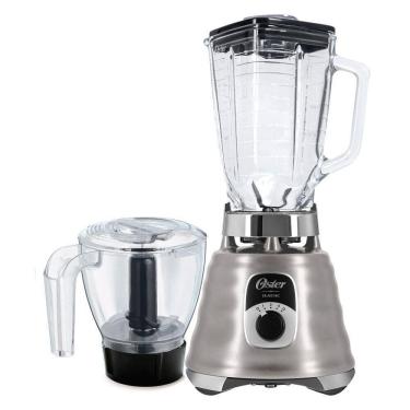 Imagem de Kit Oster New Osterizer Liquidificador E Base Processadora Aço Escovado 220V
