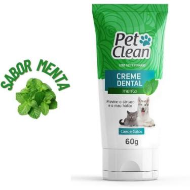 Imagem de Creme Dental Pet Clean para Cães e Gatos 60g, Menta