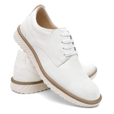 Imagem de Sapato Social Masculino Oxford Sintético Com Cadarço Confortável e Durável Para Uso Diário e Eventos - Onix Shoes (Branco, BR, Adulto, Numérico, 37)