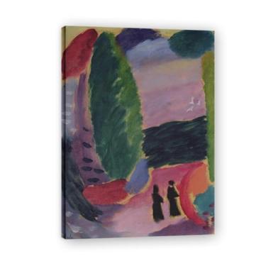 Imagem de NHLDZYH Pôster de arte expressionista (sem título 45) por Alexej von Jawlensky. Pinturas a óleo famosas. Decoração de parede de sala de estar ou escritório. Moldura interna 50 x 70 cm - 19,6 x 27,5
