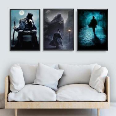 Imagem de Kit 3 Quadros Sr. Tranca Rua Das Almas 33X24Cm - Com Vidro - Quadros O