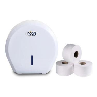 Imagem de Dispenser Porta Papel Higiênico Rolão Branco - Premisse