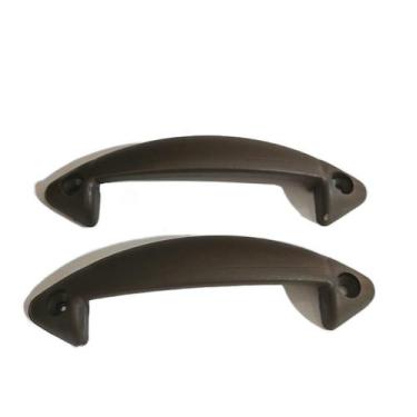 Imagem de Kit Para Cama Box Baú Com 2 Puxador Marrom e 2 Junções que Une os Box 