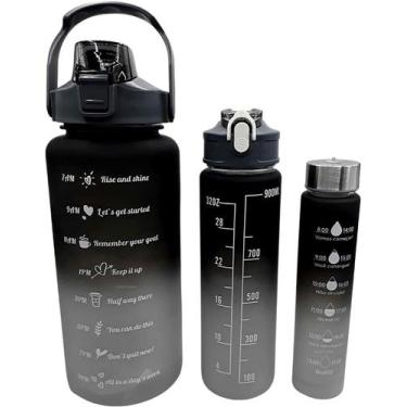 Imagem de Kit Com 3 Garrafas Motivacional - Garrafas de agua 