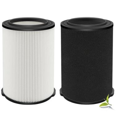 Imagem de LVJUSEN Filtro de substituição VF4000& VF7000 serve para aspirador de pó Ridgid Shop 5-20 gallon& Husky Shop 6-9 galões com mangas de espuma extra -2 unidades