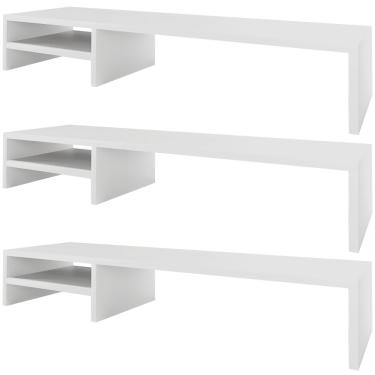Imagem de Kit 03 Suportes Para Monitor Stand Home Office Lap 90 cm L03 Branco - Lyam