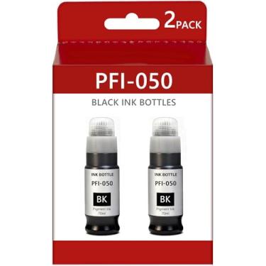 Imagem de oranysty Frascos de tinta de pigmento preto PFI-050 70 ml compatíveis com Canon PFI-050 PFI050 PFI 050 frascos de tinta para imagePROGRAF TC-20 TC-20M tc-21 tc-21m TC21 TC 21 tc20m tc 20 refis de
