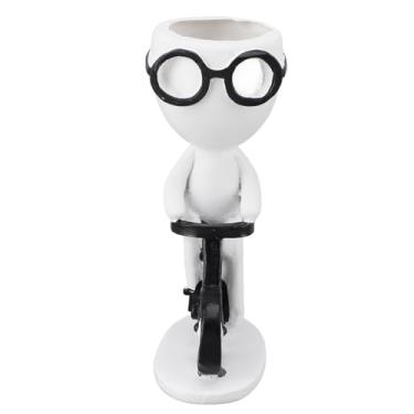 Imagem de Vasos de plantas em forma humana fofo e peculiar vaso de flores humanóide decorativo de resina suculenta para quarto, escritório, mesa, dormitório, sala de estar, decoração de casa (D)