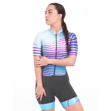 Imagem de Macaquinho de Ciclismo Feminino Aurora Roxo