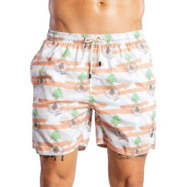 Imagem de Short Sergio K Masculino D'Água Lebanon Flag Branco-Masculino