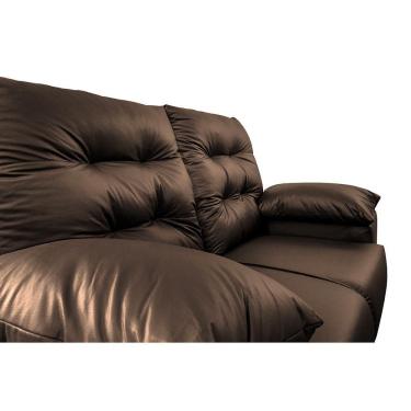 Imagem de Sofá Luxemburgo 2 Lugares 1,52m Tecido Courino Marrom