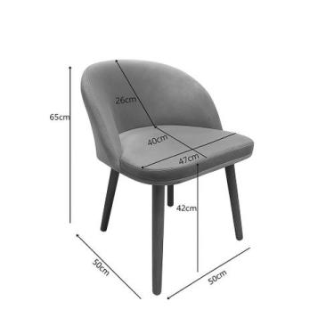 Imagem de Kit 2 Cadeiras Lua Slim Decorativa Tecido Veludo Pés Palito - Pétala, 