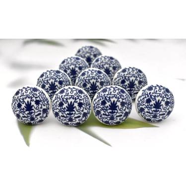 Imagem de ARTISNO Puxadores de cerâmica coloridos para armários de cozinha, armários de banheiro, cômodas, puxadores e puxadores feitos à mão (Design 11)