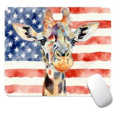 Imagem de CANFLASHION Mouse pad quadrado, mouse pad pequeno personalizado com designs, base de borracha antiderrapante para jogos para computadores, laptop, escritório, 240 mm x 200 mm x 3 mm, bandeira