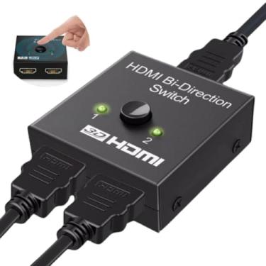 Imagem de Chaveador Splitter HDMI Bidirecional, Switch Divisor 1x2 2x1, 4K Full HD, Compatível com TV, Monitor, PC, PS4, PS5, Xbox, Notebook, Projetor, TV Box, Plug & Play