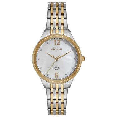 Imagem de Relógio Seculus Feminino Ref: 44309lpsvba2 Casual Aço Bicolor