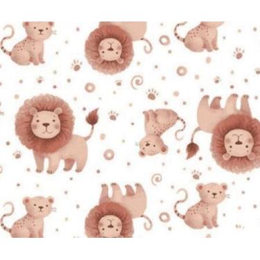 Imagem de Tecido Tricoline Leões Baby - Ibirapuera - 50 cm x 150 cm
