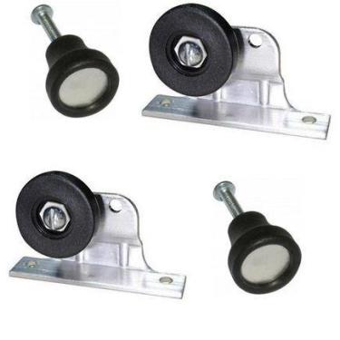 Imagem de Kit Roldana P/ Box Banh. Acrílico 2 Roldanas 2 Puxadores SPL - MOB COM