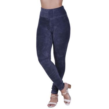 Imagem de Calça Cotelê Feminina Skinny Quentinha Terra e Mar Legging Cintura Alta Veludo Térmica Inverno Frio-Feminino