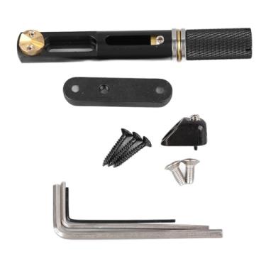 Imagem de Cryfokt Ponte de Metal Em Leque Sem Cabeça para Baixo de Guitarra, Arremate de Corda única Estável para Ajuste Preciso, Compatível Com 5" e 6", Material de Qualidade, para Músicos e Artistas