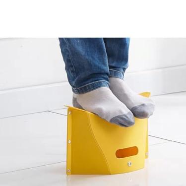 Imagem de GOTOTOP Tamborete Dobrável Ao Ar Livre, Cadeira de Acampamento de Plástico Portátil, Design Leve para Viagens e Pesca (L(45x15x26))