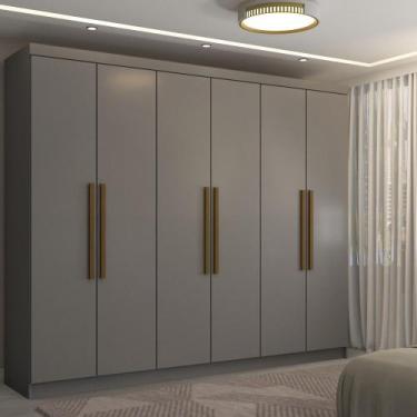Imagem de Guarda-Roupa Casal Odisseia 6 Portas 2 Gavetas Onix - Panorama Móveis,