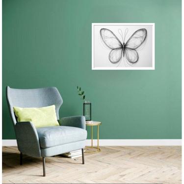 Imagem de Quadro Decorativo Borboleta Rascunho - 50X70Cm
