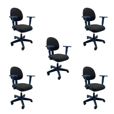 Imagem de Kit 5 Cadeiras de Escritório Oficial Operativa