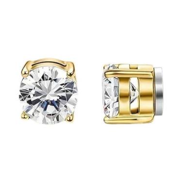 Imagem de Brincos Magnéticos Masculinos Elegantes De Aço Inoxidável Banhados a O