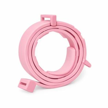 Imagem de Coleira Antipulgas e Carrapatos para Cães e Gatos – Ajustável, Resistente à Água, Proteção 8 Meses, Ingredientes Naturais e Antialérgicos (Rosa claro, 38 CM)