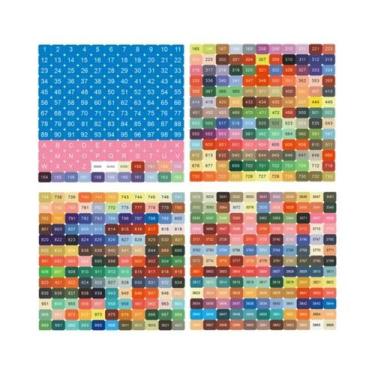 Imagem de Caixa Organizadora Para Diamond Painting Com 24/30/60 Frascos E Adesiv