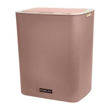Imagem de Lixeira Sensor Auto. Banheiro Cozinha Lixo Inteligente Rosa - Kokay