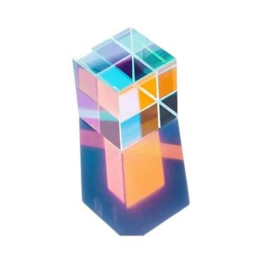Imagem de Prisma De Dispersão De Vidro Óptico RGB Mini K9 Crystal Cube Beads Par