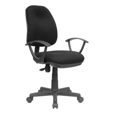 Imagem de Cadeira Escritorio Office Tecido Preta Ate 130kg - Supreme Preta