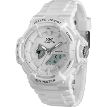 Imagem de Relógio x-watch masculino anadigi branco xmppa344 b1bx