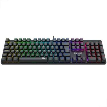 Imagem de Teclado Mecânico Gamer Redragon Sindri Rainbow Abnt2 Preto