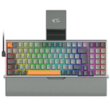 Imagem de Teclado mecanico gamer redragon olaf rgb switch dust-proof brown k648g