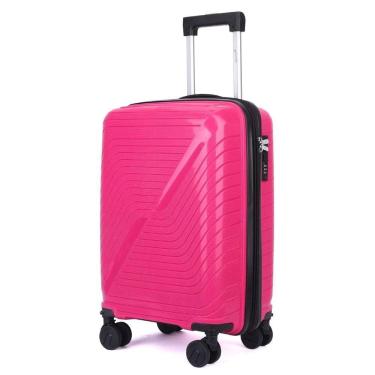 Imagem de Mala De Bordo 10kg Viagem Zíper Expansível Em Polipropileno Rodinhas 360o Tsa - Rocha -...