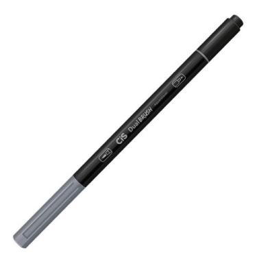 Imagem de Caneta CIS Aquarelavel Dual Brush Cinza Escuro 02