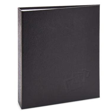 Imagem de Álbum de fotos Ical, encadernação tradicional, para 40 fotos 20x30cm - envelope plástico transparente - linha Cores - modelo preto texturizado - 164
