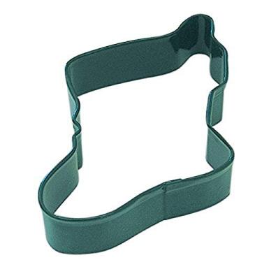 Imagem de CybrTrayd Cortador de biscoito durável da R&M, 11,4 cm, verde, lote de 12
