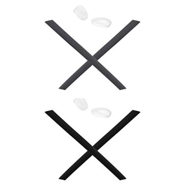 Imagem de Mryok Kits de reposição de ponteiras para óculos Oakley Gauge 8 OO4124, Cinza e preto, One Size