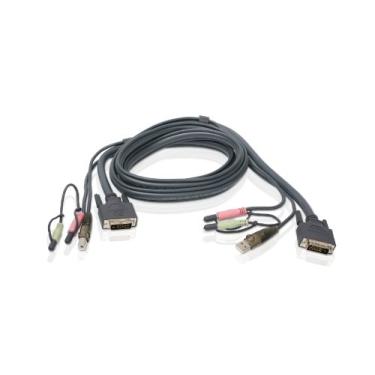Imagem de IOGEAR Cabo USB 2.0 KVM Dual Link DVI-D, 1,8 m (G2L8D02U)